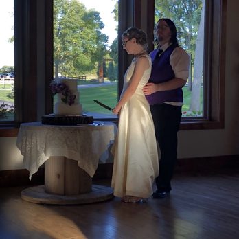 Stone Creek Lodge - Even the windows at the front of the building were large and framed the cake cutting beautifully. - Venues & Event Spaces Near Me - Crawfordsville, Indiana Stone Creek Lodge - Even the windows at the front of the building were large and framed the cake cutting beautifully. - Venues & Event Spaces Near Me - Crawfordsville, Indiana