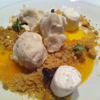 Next - Apricot crumble with bourbon ice cream and fresh marshmallows (for the campfire!) - Childhood - New American Near Me - Chicago, Illinois