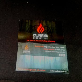 California Cookout - Business card - Caterers Near Me - Upland, California