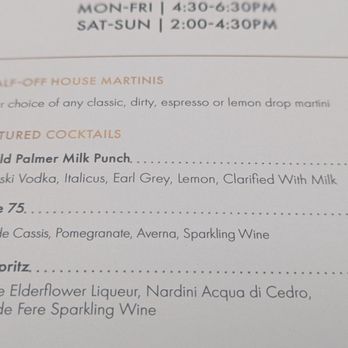 BLVD Steakhouse - Happy hour drink menu ... Wine options also exist - New American Near Me - Chicago, Illinois
