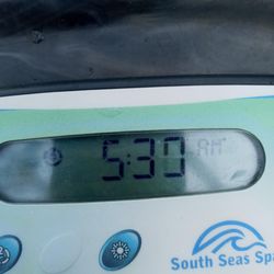 Half Price Hot Tubs - This is the faulty control panel with the numbers already burning out.