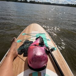 Tampier Lake Boating Rentals - Paddling at the lake