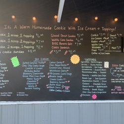 BYOC Build Your Own Cookie - Menu