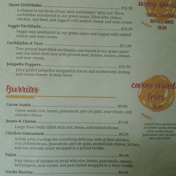 Fajita's Bar and Grill - Menu - Mexican Near Me - Flandreau, South Dakota
