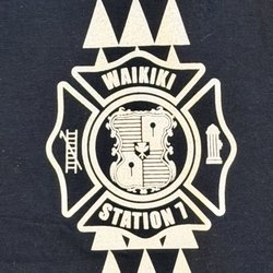 Waikiki Fire Station - T-shirt design (front)
