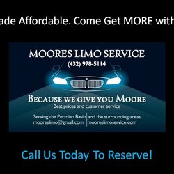 Moores Limo Service - Company Logo Service Card