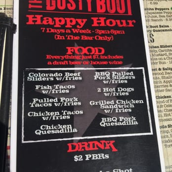 Dusty Boot Roadhouse - Amazing food and drink combo happy hour menu for only $7! - Mexican Near Me - Avon, Colorado