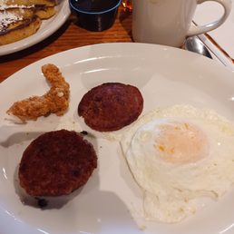 Smoked Sausage Patties and Soft Egg Smoked Sausage Patties and Soft Egg