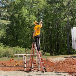 Bee Plumbing - Putting a water test on a waste system for a pool house. It's for an insurance agent so you know he got the best of the best to do this job!