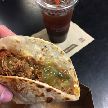 La Monarca Bakery & Cafe - Machaca breakfast taco con salsa verde. - Bakeries Near Me - Whittier, California