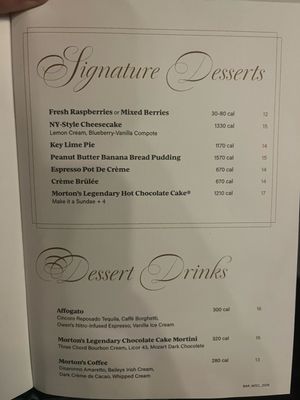 Menu photo 1 Morton's The Steakhouse Cleveland, OH