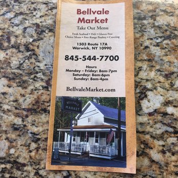 Bellvale Market - the front and back of the business card - Seafood Near Me - Warwick, New York Bellvale Market - the front and back of the business card - Seafood Near Me - Warwick, New York