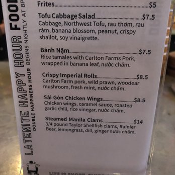 Ba Bar - Late night happy hour food menu (May 2019) - Vietnamese Near Me - Seattle, Washington Ba Bar - Late night happy hour food menu (May 2019) - Vietnamese Near Me - Seattle, Washington