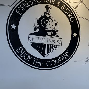 Off the Tracks Espresso Bar and Bistro - Cafe insignia on the wall. - Cafes Near Me - Vancouver, British Columbia Off the Tracks Espresso Bar and Bistro - Cafe insignia on the wall. - Cafes Near Me - Vancouver, British Columbia