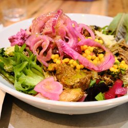 Mezeh - Shredded Lamb rice/greens bowl