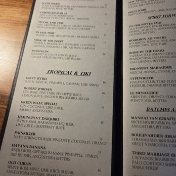 Bottle & Bull - Menu - Cocktail Bars Near Me - Kirkland, Washington