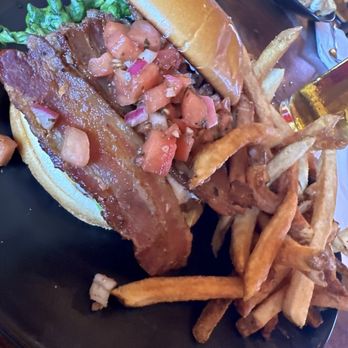 Trailhead Public House & Eatery - Bruschetta burger WITH bacon. Goosebumps. - Burgers Near Me - Moab, Utah Trailhead Public House & Eatery - Bruschetta burger WITH bacon. Goosebumps. - Burgers Near Me - Moab, Utah