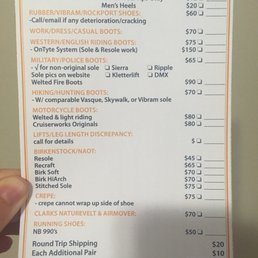 Services provided and rates as of winter 2016.
