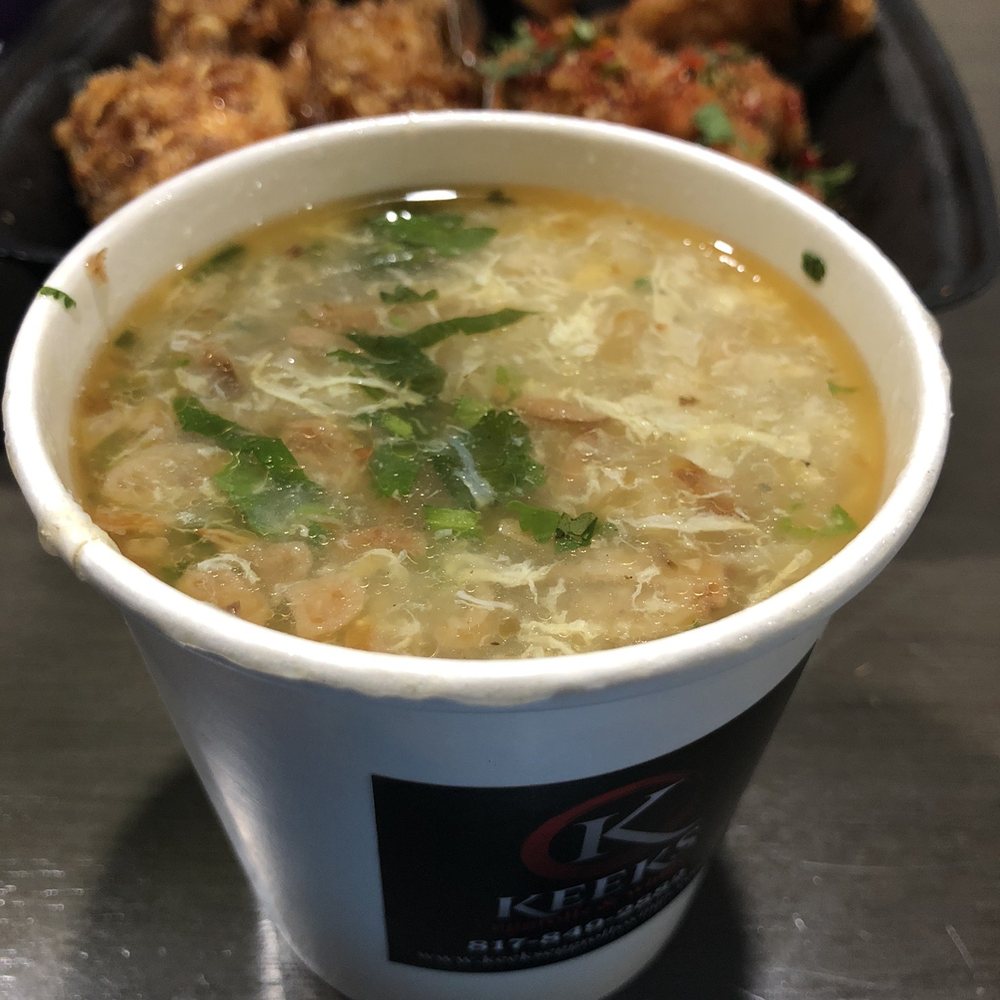 KEEKS Eggrolls & Wings - 16 oz. Classy Crab Soup - Asian Fusion Near Me - Keller, Texas KEEKS Eggrolls & Wings - 16 oz. Classy Crab Soup - Asian Fusion Near Me - Keller, Texas