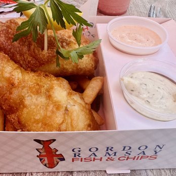 Gordon Ramsay Fish & Chips - Fish Combo with Southwest Rand and Gordon's Tartar. - Fish & Chips Near Me - Orlando, Florida Gordon Ramsay Fish & Chips - Fish Combo with Southwest Rand and Gordon's Tartar. - Fish & Chips Near Me - Orlando, Florida