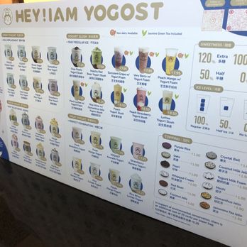 Hey! I Am Yogost - Menu board~ (August 2023) - Bubble Tea Near Me - Burnaby, British Columbia Hey! I Am Yogost - Menu board~ (August 2023) - Bubble Tea Near Me - Burnaby, British Columbia