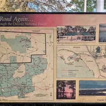 Osceola National Forest Rest Area - This sign is from the National Forest Service about being on the road again.  Photo taken August 24, 2022. - Rest Stops Near Me - Sanderson, Florida