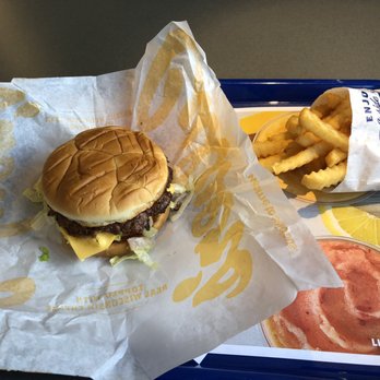 Culver's - Single Patty Cheeseburger and Medium Crinkle Fries - Burgers Near Me - Canton, Georgia