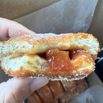 T Komoda Store & Bakery - Guava malasada innards. Lots of filling - Bakeries Near Me - Makawao, Hawaii T Komoda Store & Bakery - Guava malasada innards. Lots of filling - Bakeries Near Me - Makawao, Hawaii