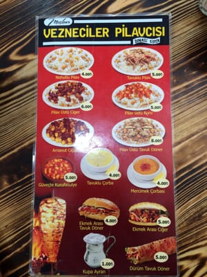Menu photo 2 Vezneciler Pilavcısı Istanbul, 34 Menu photo 2 Vezneciler Pilavcısı Istanbul, 34