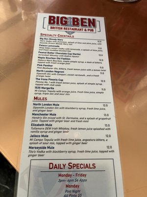 Menu photo 3 Big Ben British Restaurant & Pub Charlotte, NC Menu photo 3 Big Ben British Restaurant & Pub Charlotte, NC