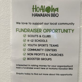 HoAloha Hawaiian BBQ - Fundraising opportunities! - Barbeque Near Me - Chino, California