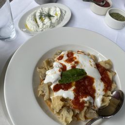 Manti and tzatziki Manti and tzatziki