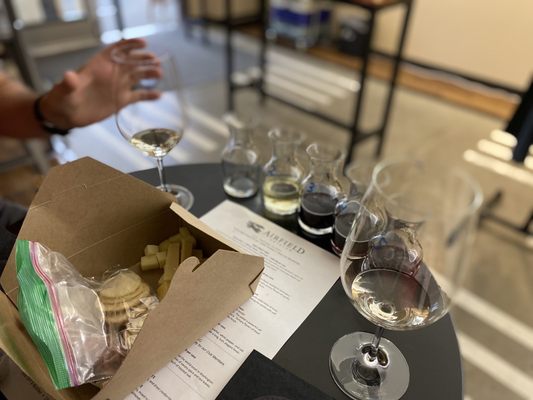 Photo of Airfield Estates - Woodinville - Woodinville, WA, US. $15 tasting flight and $16 Charcuterie plate