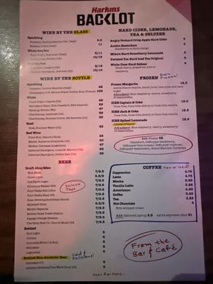 Menu photo 4 Harkins Norterra BackLot Phoenix, AZ Menu photo 4 Harkins Norterra BackLot Phoenix, AZ