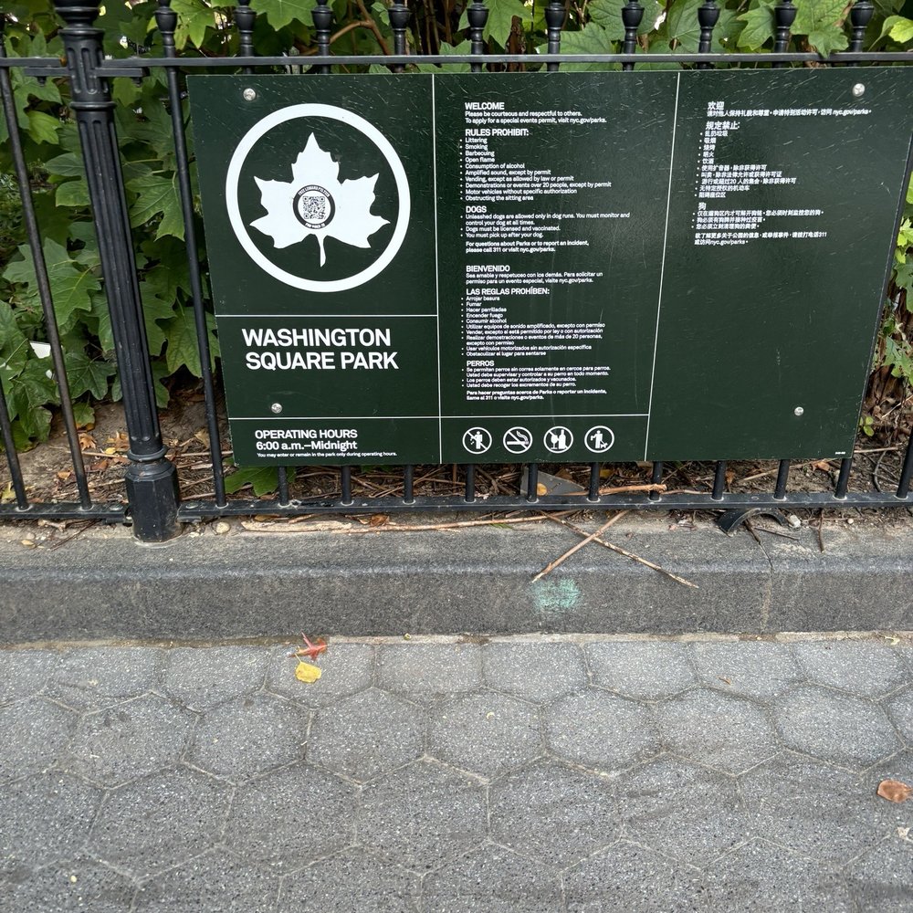 Washington Square Park - Sign - Parks Near Me - New York, New York Washington Square Park - Sign - Parks Near Me - New York, New York
