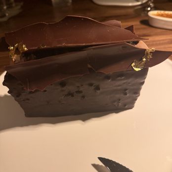 Marbled & Fin - Chocolate dessert with gold & sour cherry - Steakhouses Near Me - Savannah, Georgia Marbled & Fin - Chocolate dessert with gold & sour cherry - Steakhouses Near Me - Savannah, Georgia