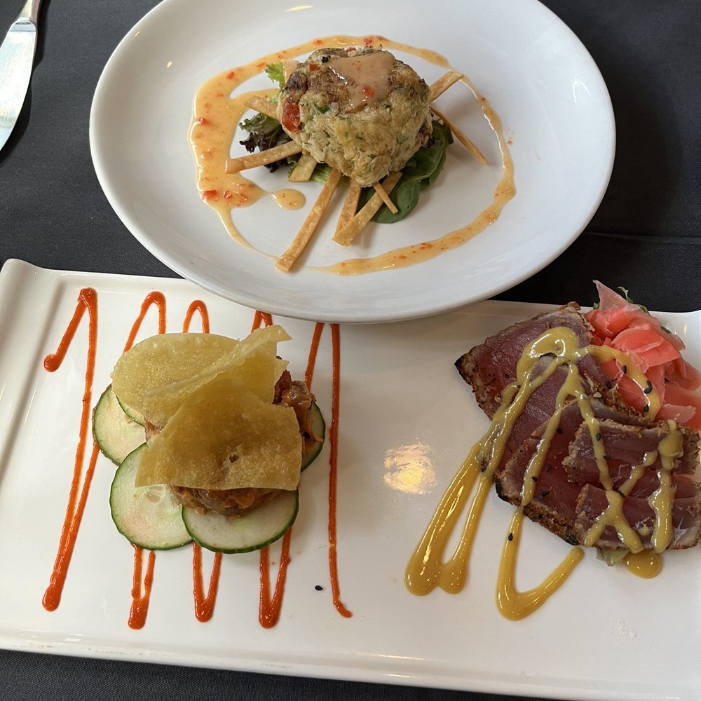 Bridgets Steakhouse - Tuna Duet and crab cake - Steakhouses Near Me - Ambler, Pennsylvania Bridgets Steakhouse - Tuna Duet and crab cake - Steakhouses Near Me - Ambler, Pennsylvania