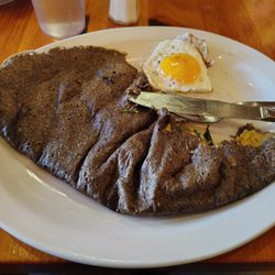 Suzette Crepe Cafe - buckwheat crepe with an egg on the side