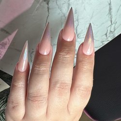 Fashion Nails - #ombre#stilettoshapechrome#