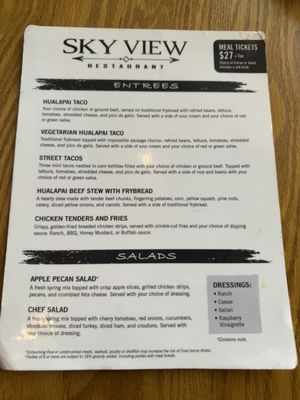 Menu photo 1 Sky View Restaurant Peach Springs, AZ Menu photo 1 Sky View Restaurant Peach Springs, AZ