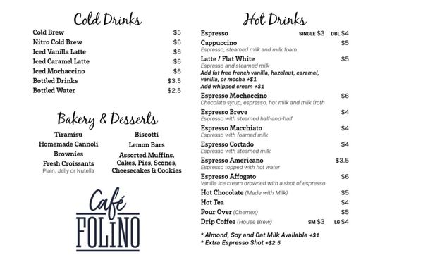 Menu photo 3 Cafe Folino Wyomissing, PA Menu photo 3 Cafe Folino Wyomissing, PA