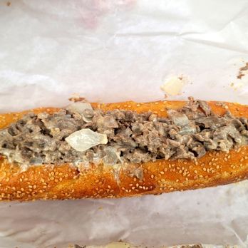 Angelo's Pizzeria - Cheesesteak with cooper sharp in a sesame seed toasted roll - Pizza Near Me - Philadelphia, Pennsylvania