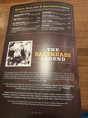 Menu photo 3 Saltgrass Steak House Noblesville, IN
