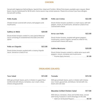 Menu photo 2 El Toreador Redmond, WA Menu photo 2 El Toreador Redmond, WA