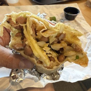 The Taco Man - No meat just a big piece of pineapple and beans - Mexican Near Me - Fontana, California The Taco Man - No meat just a big piece of pineapple and beans - Mexican Near Me - Fontana, California