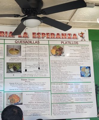 Menu photo 1 Taqueria La Esperanza Lewisville, TX
