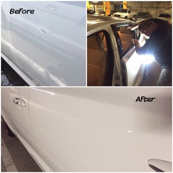 Executive Ding & Dent Removal - Al working on my Kia Optima 9/11/17 - Auto Detailing Near Me - Costa Mesa, California
