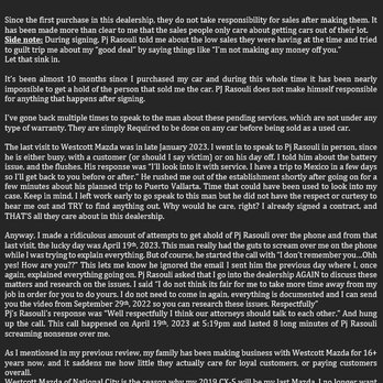 Westcott Mazda - 2nd part of this review. Important facts and details included. - Car Dealers Near Me - National City, California