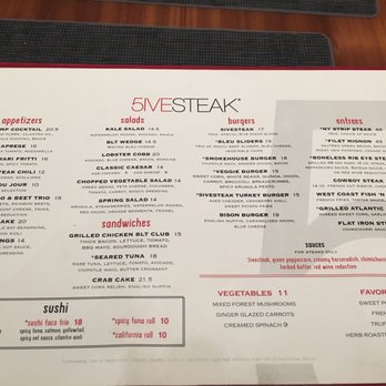 5ive Steak - The menu at 5ivesteak - Steakhouses Near Me - Jamaica, New York 5ive Steak - The menu at 5ivesteak - Steakhouses Near Me - Jamaica, New York