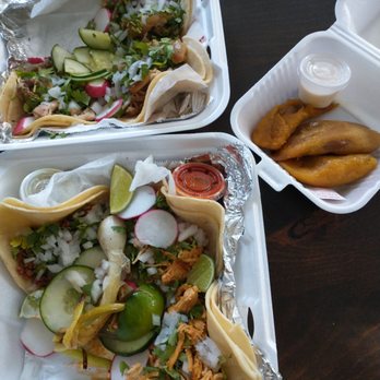 J&J Brothers Tacos - Tacos are stuffed with love. Chicken, chorizo, carnitas, and pulled pork with a side of plantains - Tacos Near Me - Hadley, Massachusetts J&J Brothers Tacos - Tacos are stuffed with love. Chicken, chorizo, carnitas, and pulled pork with a side of plantains - Tacos Near Me - Hadley, Massachusetts